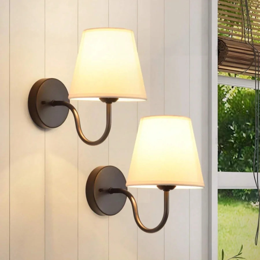 Retro Fabric Wall Sconce Lamp