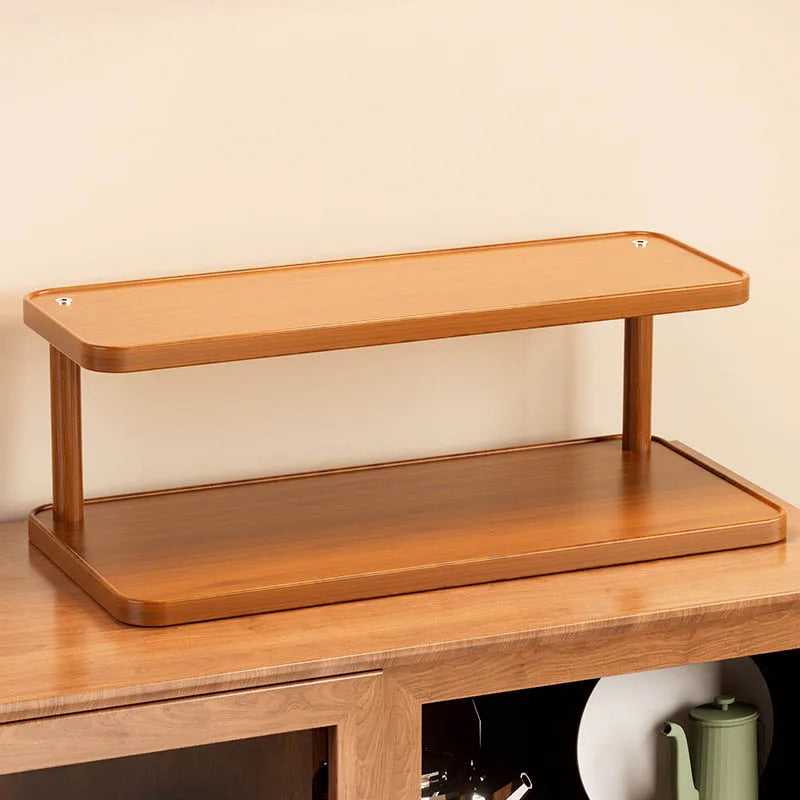 2-Tier Wooden Storage Rack