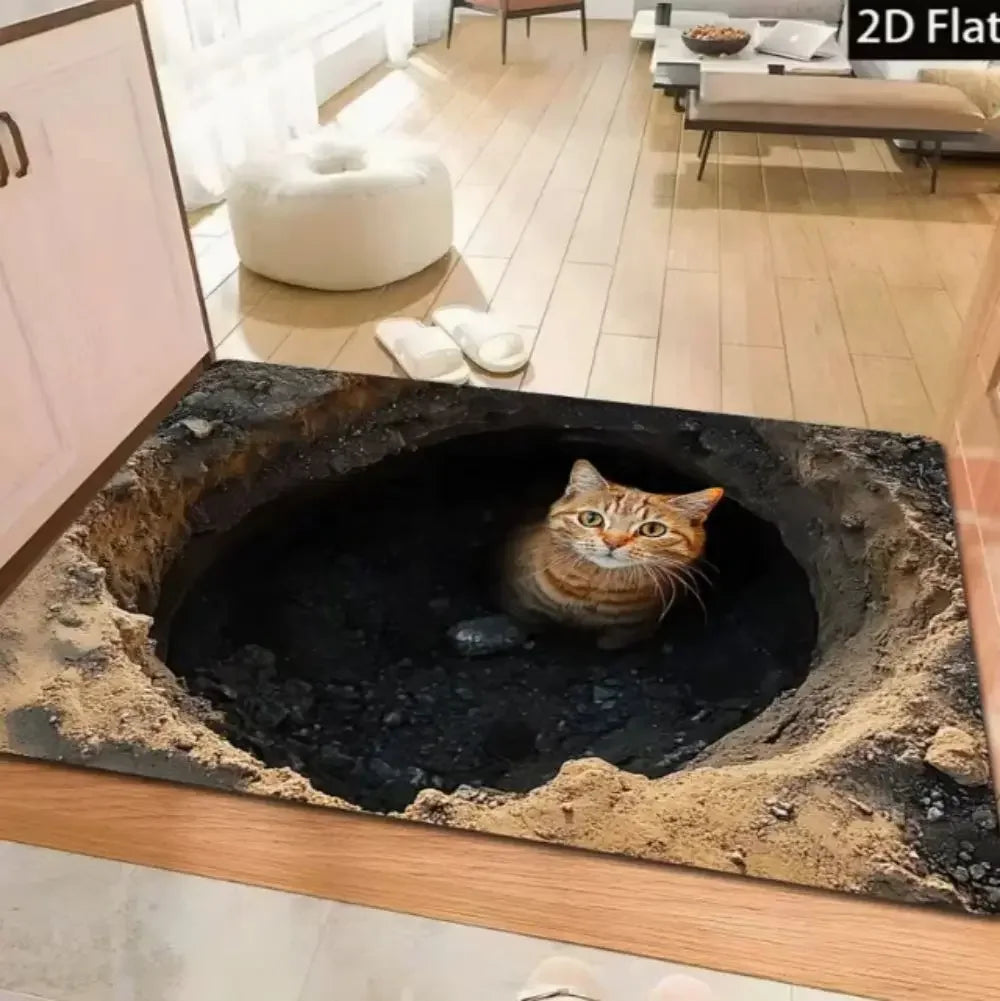 3D Optical Illusion Trap Door Mat