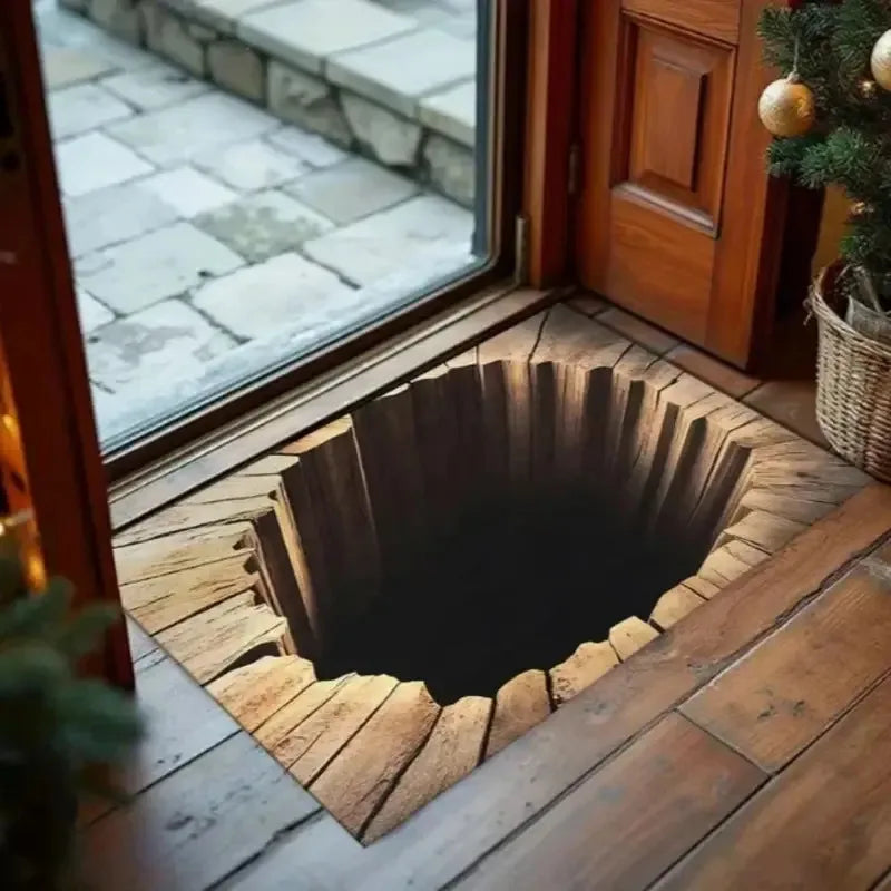 3D Optical Illusion Trap Door Mat