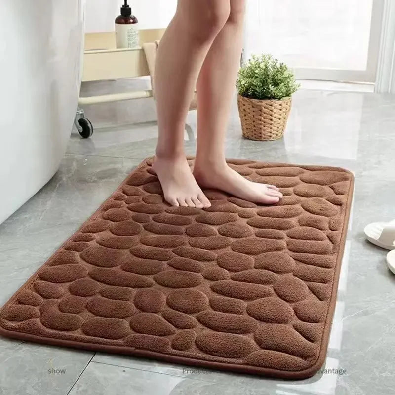 3D Cobblestone Non-Slip Bath Mat