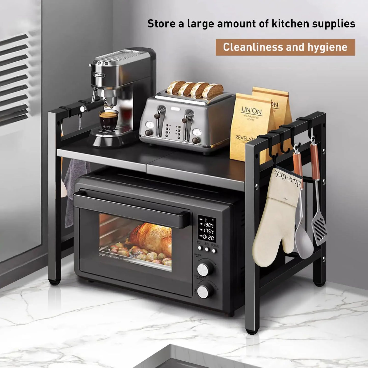 Expandable Microwave Oven Rack