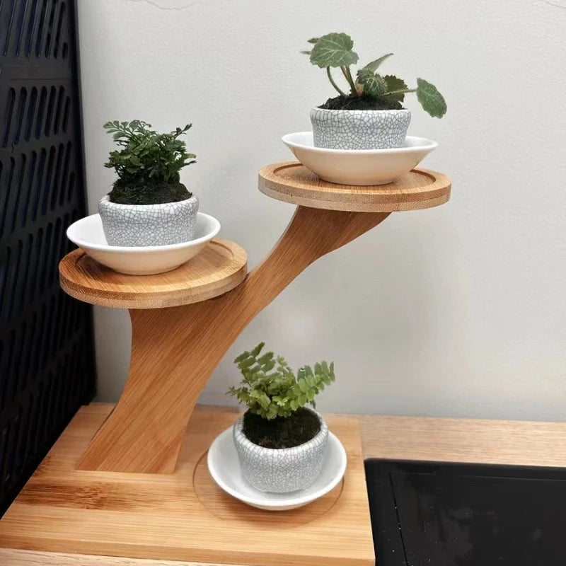 2-Tier Bamboo Stand