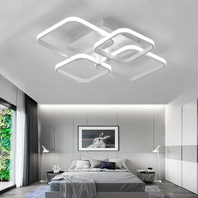 KOMORE Contemporary LED Semi Flush Ceiling Light