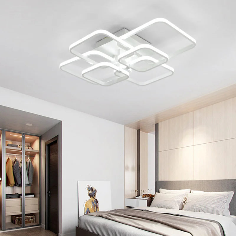 KOMORE Contemporary LED Semi Flush Ceiling Light