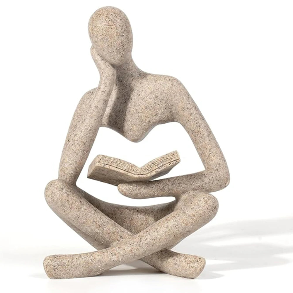 Abstract Thinker Sculpture Figurine