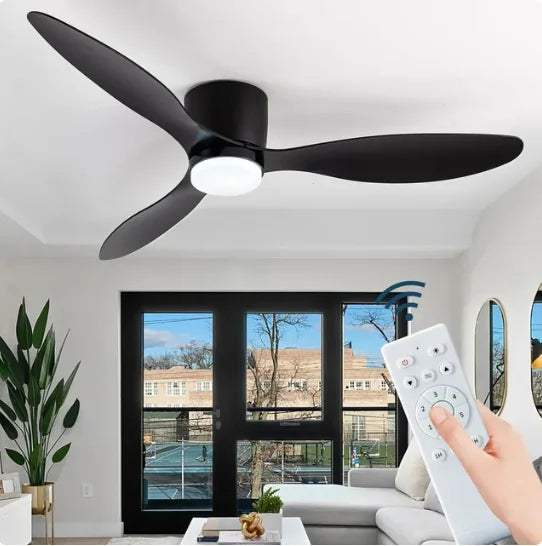 Modern LED Ceiling Fan with Light & Remote