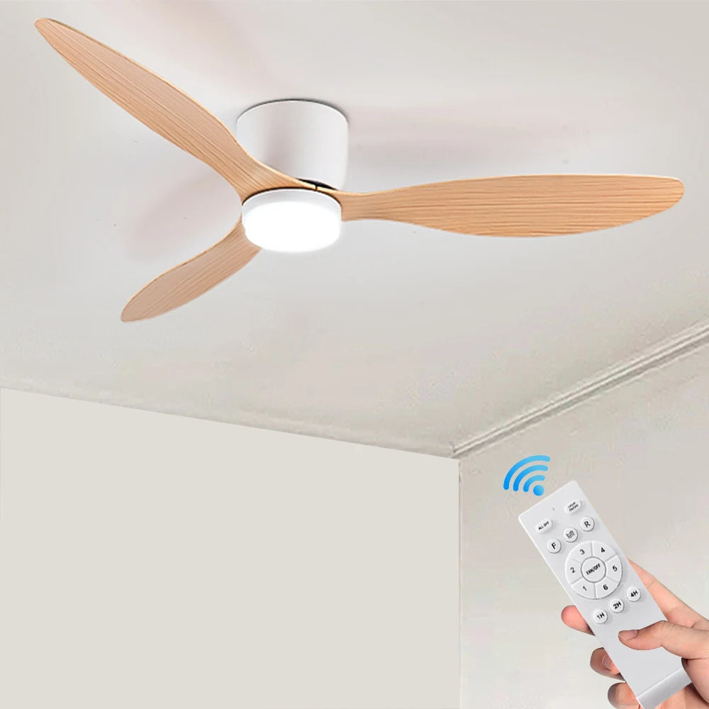 Modern LED Ceiling Fan with Light & Remote