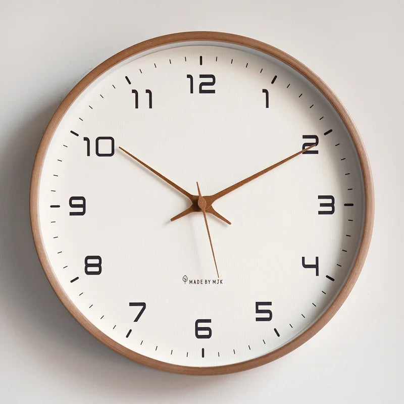 Nordic Wall Clock | Modern Wood Frame Design