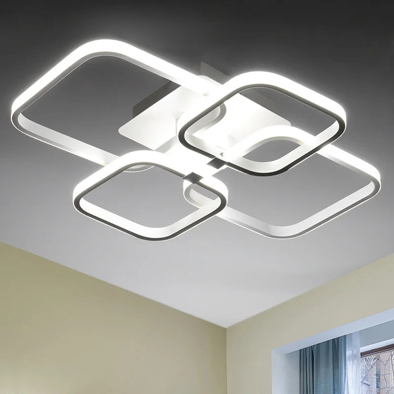 KOMORE Contemporary LED Semi Flush Ceiling Light