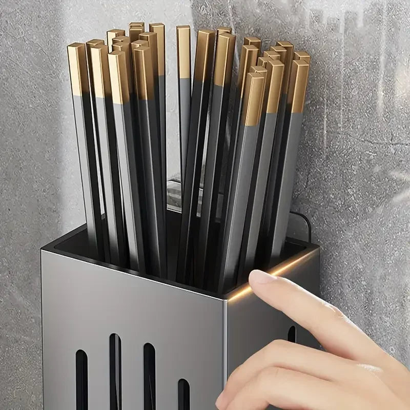 Wall-Mounted Chopstick & Cutlery Holder