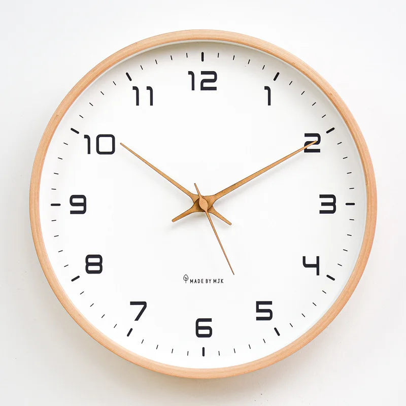 Nordic Wall Clock | Modern Wood Frame Design