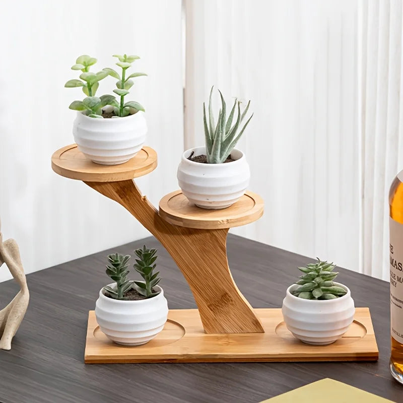 2-Tier Bamboo Stand