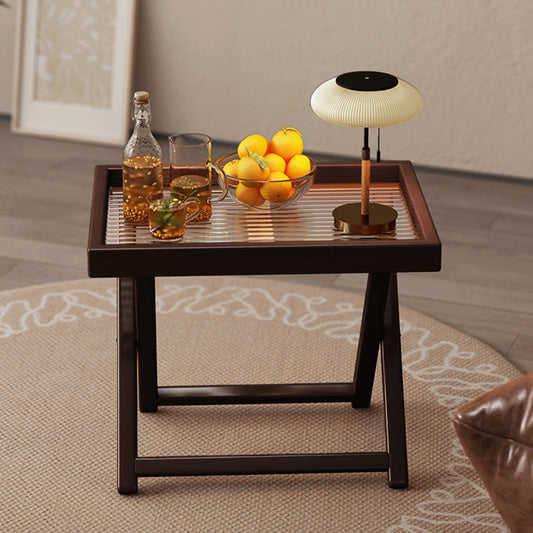 Folding Bamboo Outdoor Side Table